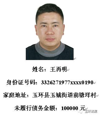 玉环最新老赖照片曝光，警惕身边的信用风险危机
